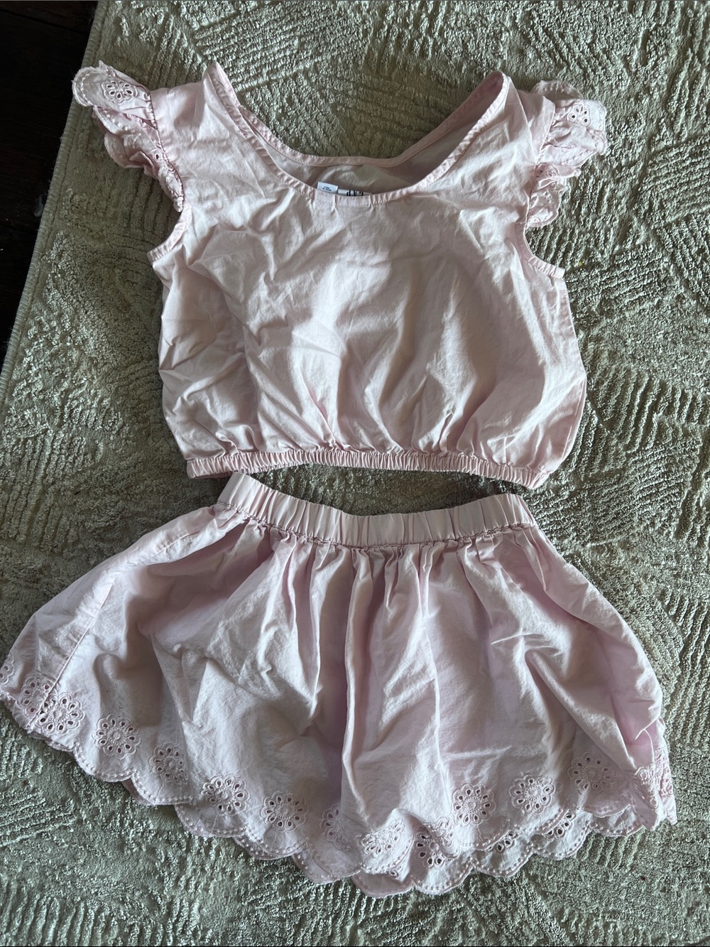 GAP Light Pink Eyelet Two-Piece Matching Set